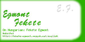 egmont fekete business card